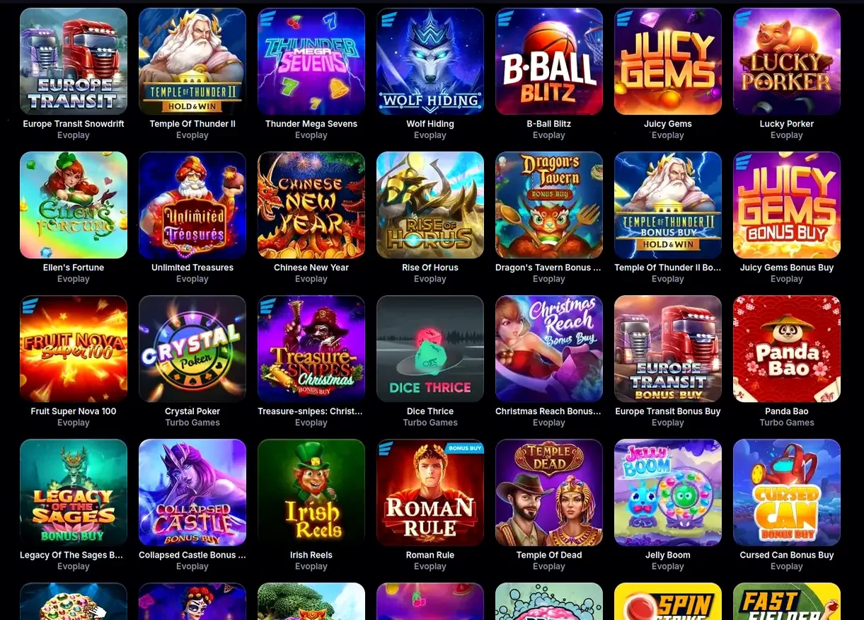 Игровой интерфейс казино Буй